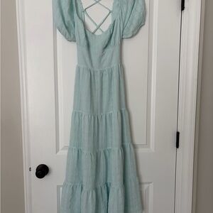 Maxi Dress: light Tiffany blue